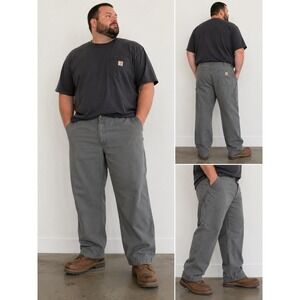 Carhartt B151 FAT Mens Charcoal Gray Washed Twill utility Work Pants 40x32